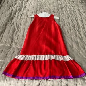 Kate Spade Silk Red/Creme/Purple Tank Dress